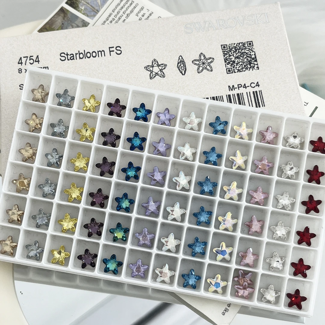 潘潘美甲钻饰品正品华子8*8海星4754指尖尖底超闪1颗净透
