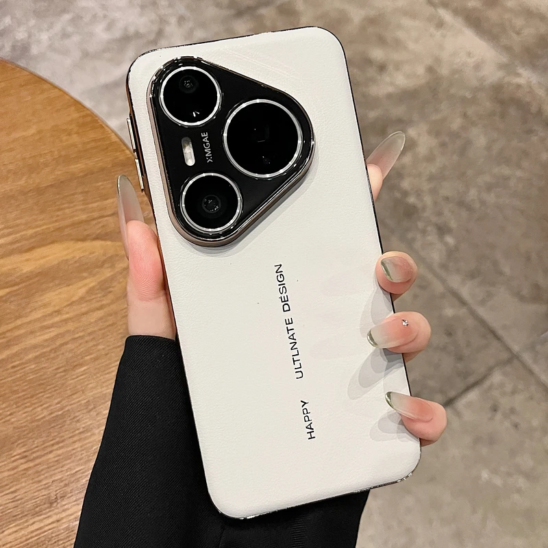 适用华为pura70pro手机壳pura80pro高档素皮镜头全包mate70/60pro
