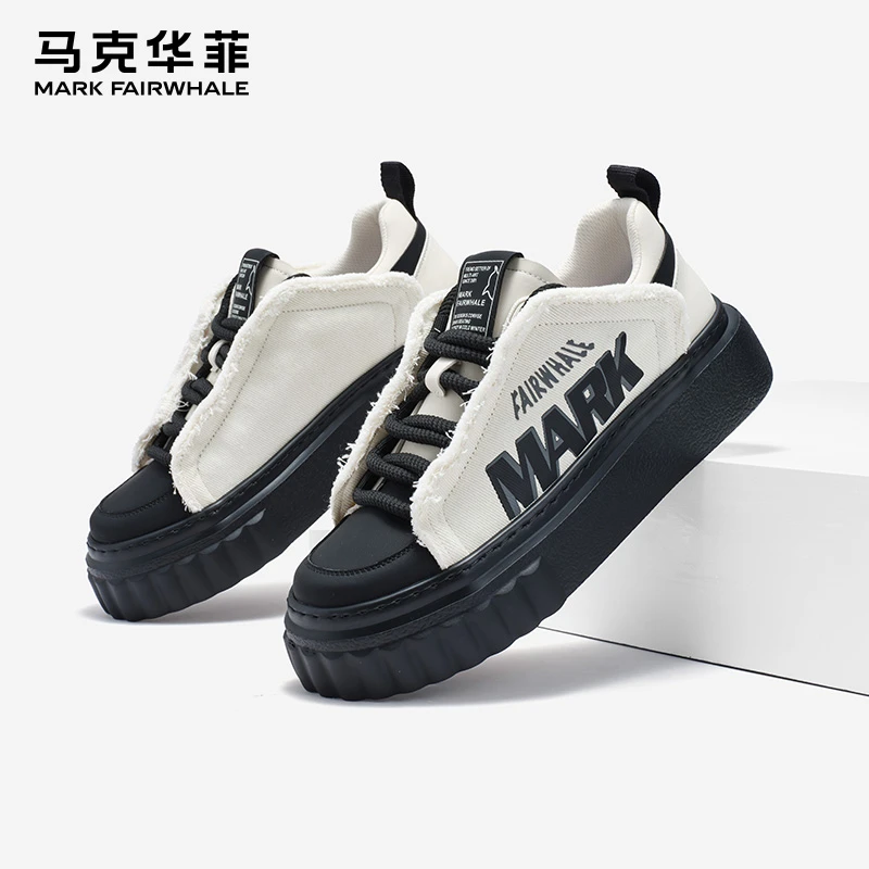 马克华菲男鞋2025夏季新款厚底增高运动休闲鞋潮流高级感板鞋男款