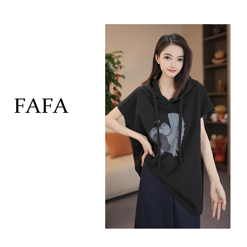 FAFA【罗马画报】春夏气质时尚显瘦百搭宽松简约短袖