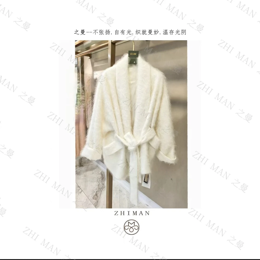 ZHIMAN|"千山暮雪"1镇店王炸100%山羊绒拉绒加厚中长款廓宽松大衣