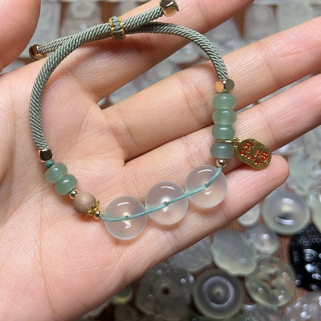 岫玉银S925镶嵌戒指