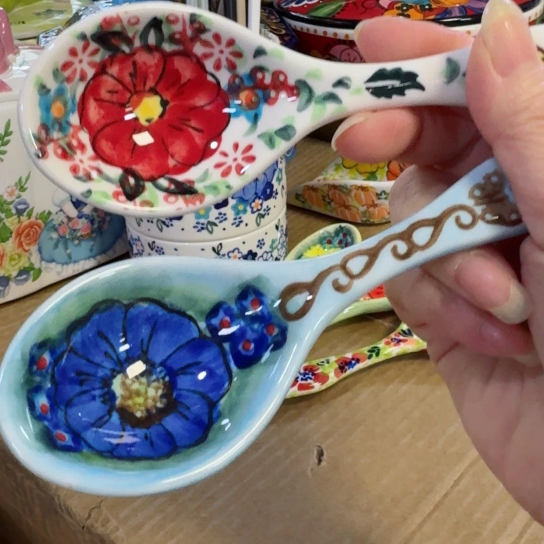 陶瓷西里西亚小勺两只看图