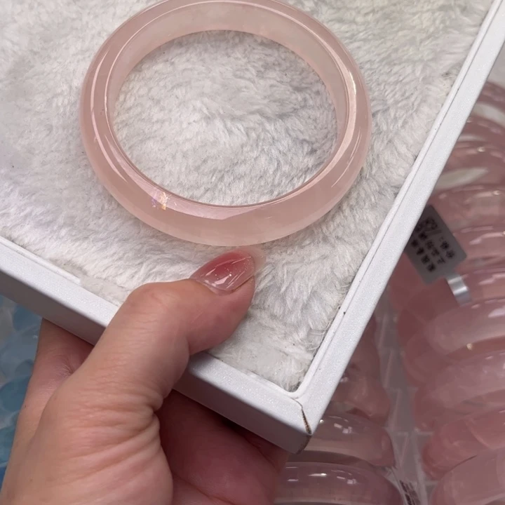 水晶手镯未镶嵌西柚色62
