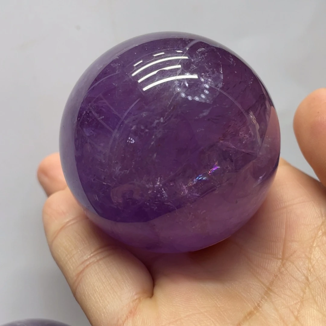 未镶嵌珠宝半成品水晶MM紫水晶球C1592