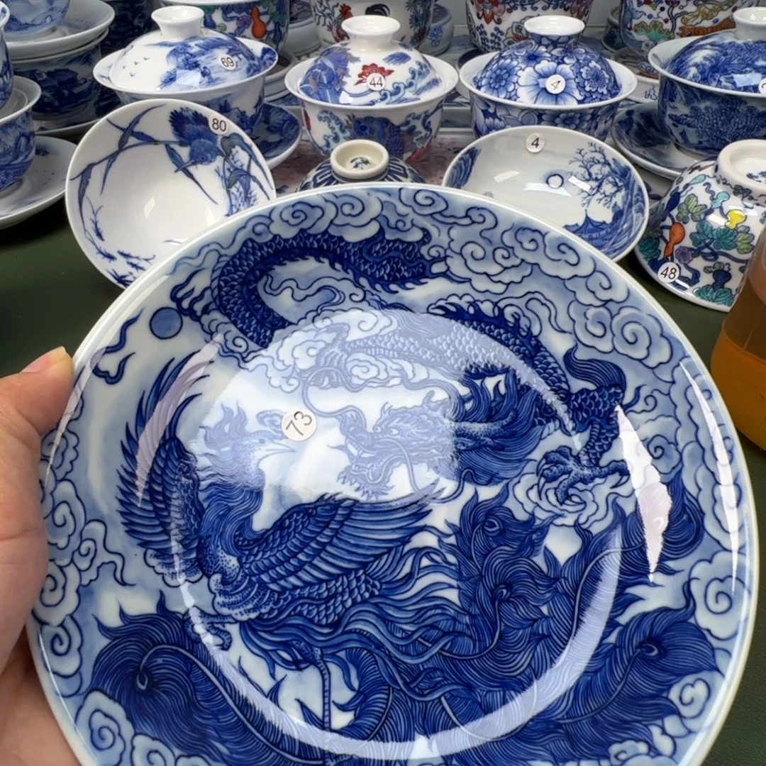 陶瓷景德镇纯手工纯手绘茶具木木73