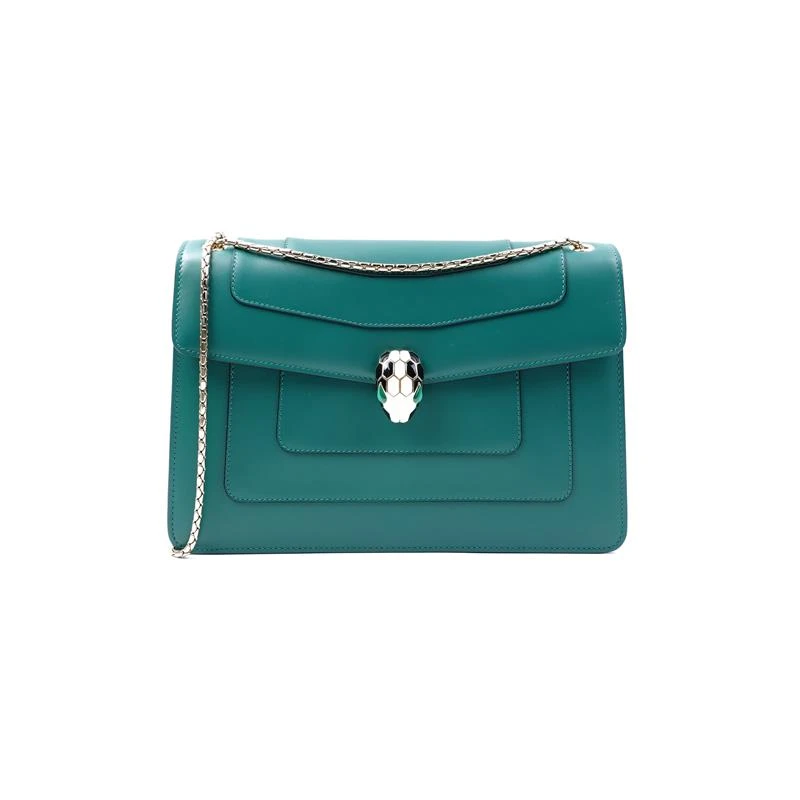 95新 BVLGARI/宝格丽 serpentiforever绿色单肩包/T_ZY0000370475
