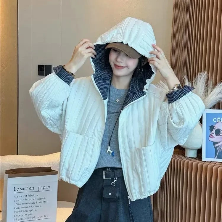 大码欧货开衫薄棉外套女短款秋季2025新款宽松休闲夹克棒球服上衣