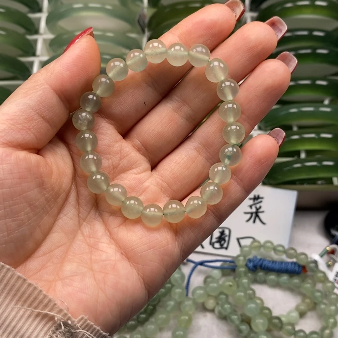 皮***粥蛇纹石玉未镶嵌手镯