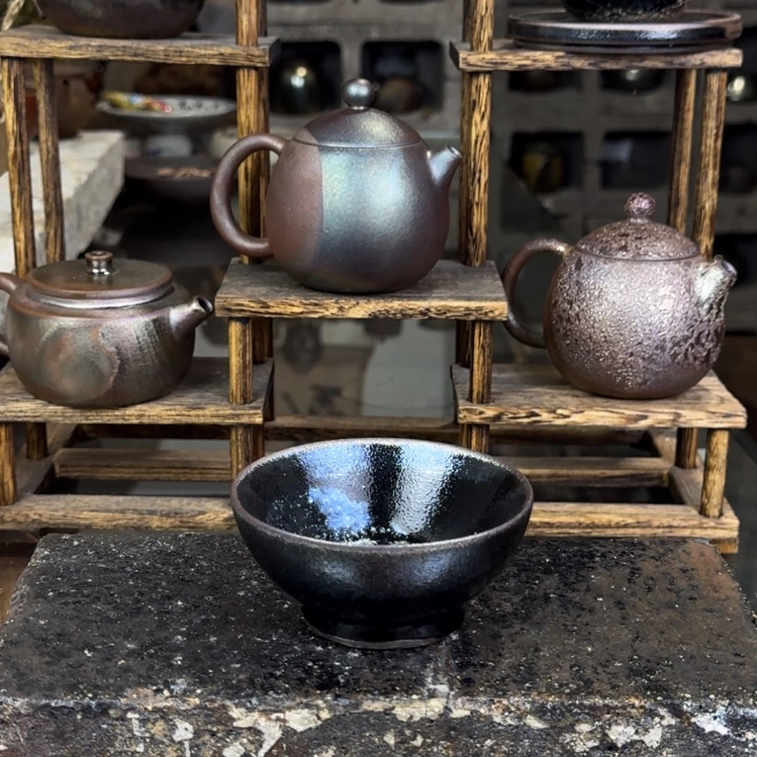 建水紫陶紫泥柴烧茶具