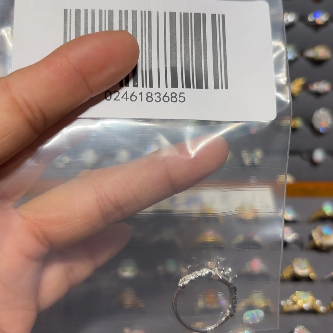 欧泊戒指银S925镶嵌空戒指