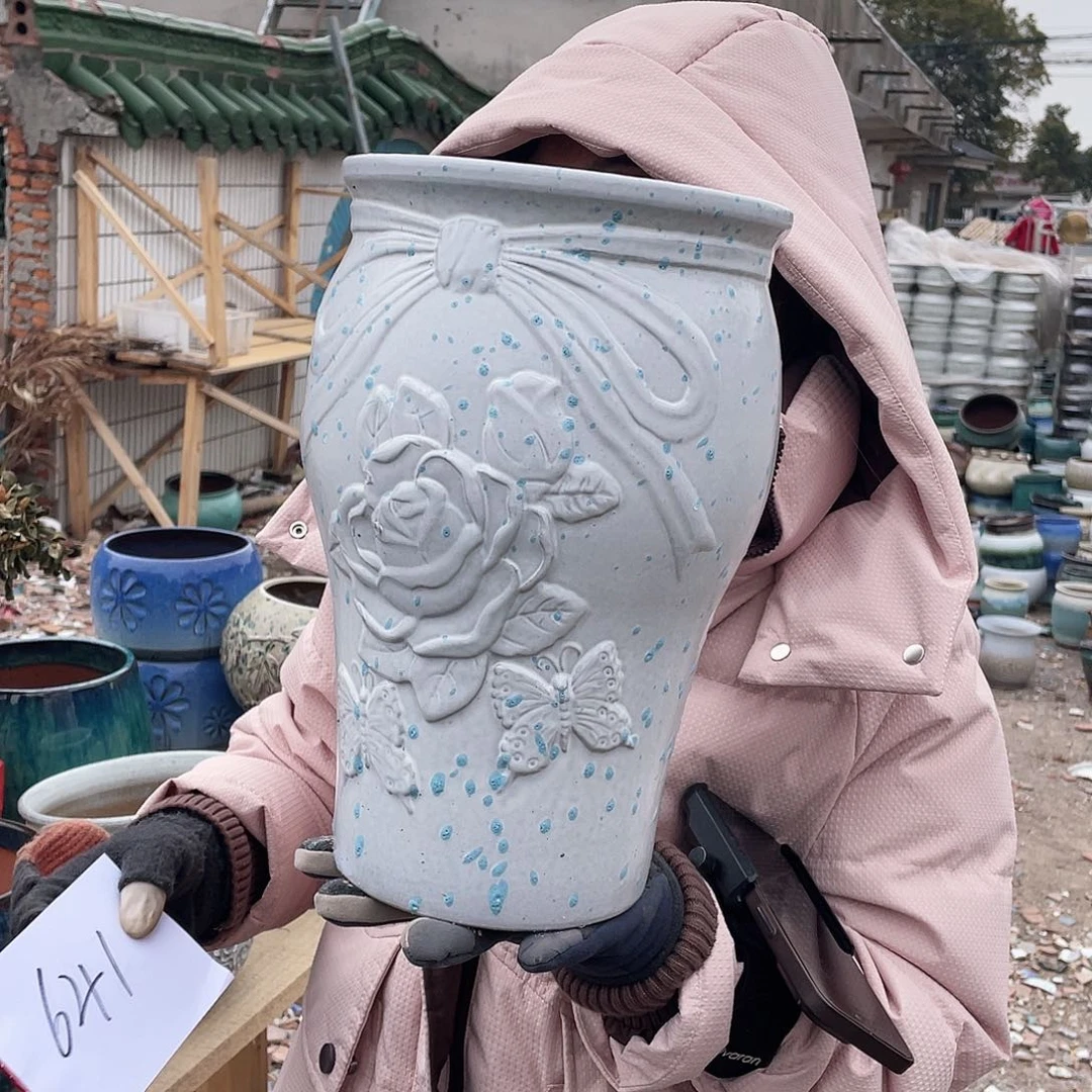 红陶王嫂花盆0214-641