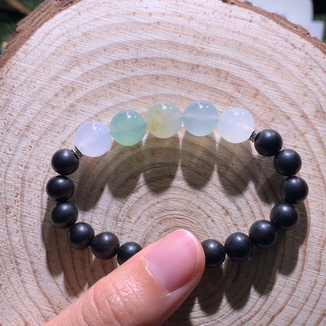 翡翠散珠特价莫兰迪色系卡10.6～11