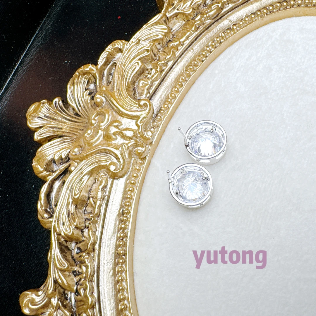 铜合金锆石耳饰 【雨桐高奢饰品】耳环CC00865