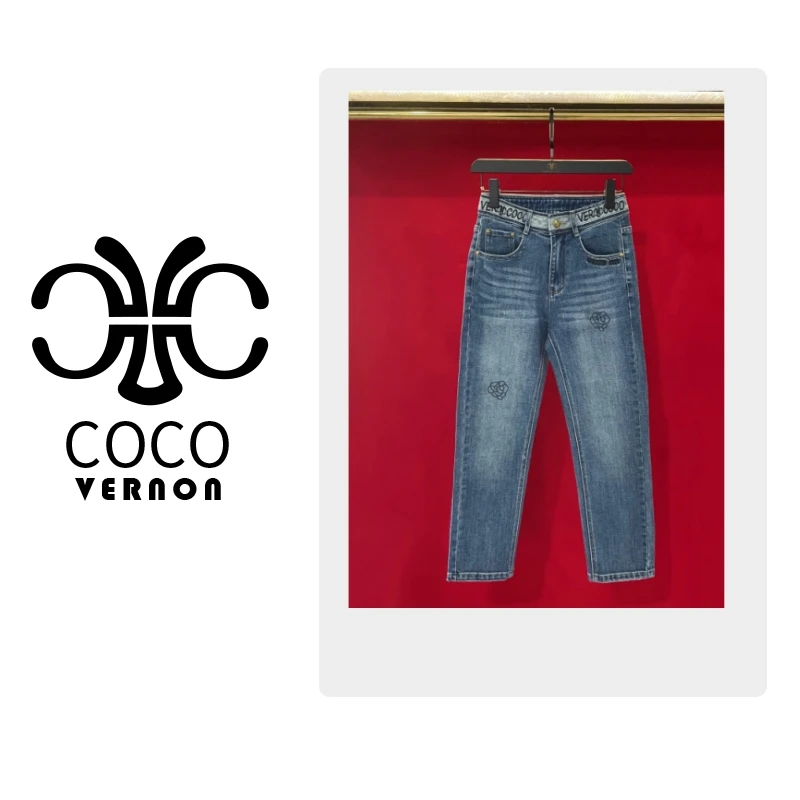 【VERNON COCO】Y25春夏系列九分烟管直筒休闲牛仔裤RN19