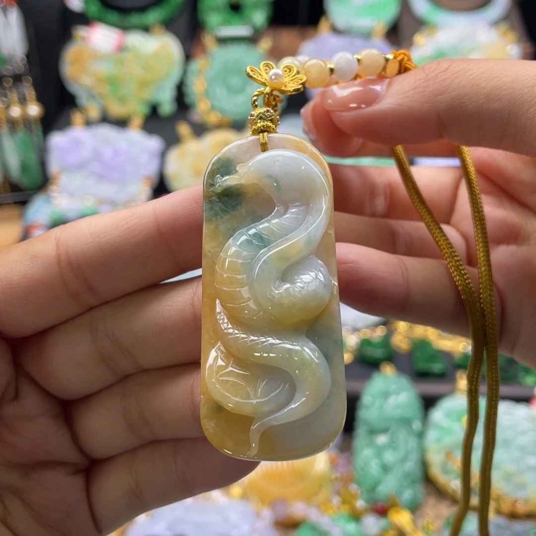 翡翠未镶嵌颈饰代编织
