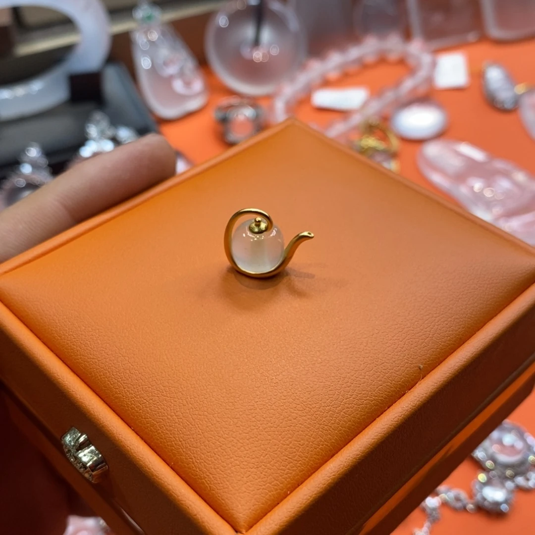 石英质玉吊坠银S925镶嵌