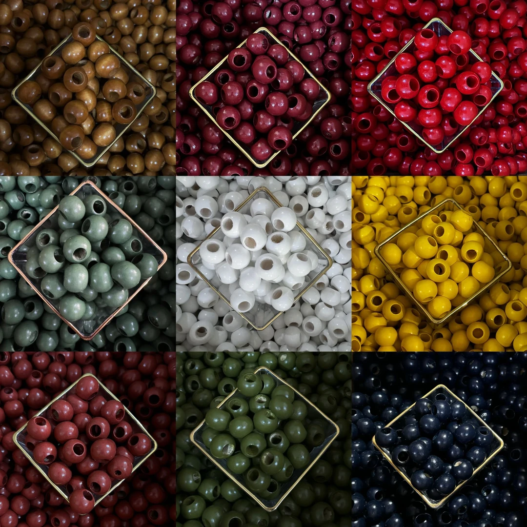 【檀儿专属】彩色木珠12毫米diy手工创意饰品