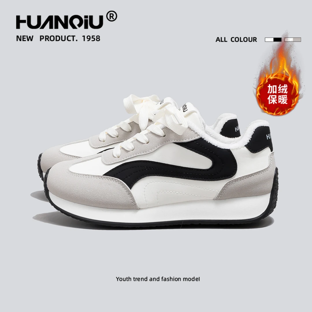 环球时尚百搭韩版加绒加厚阿甘鞋女2025新款学生保暖棉鞋M-HC5180