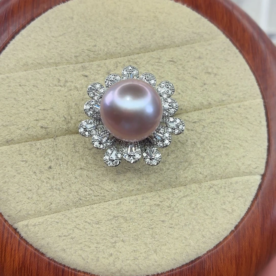 合金淡水珍珠戒指