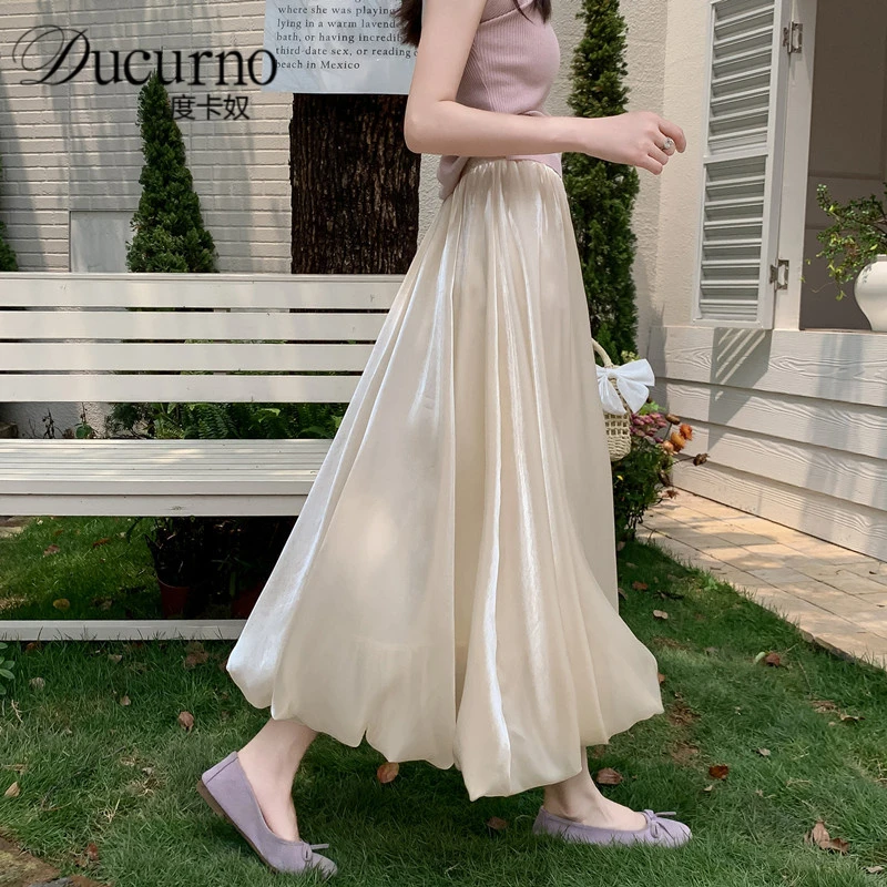 流光纱花苞半身裙女夏2025新款超好看独特漂亮蓬蓬裙小个子灯笼裙