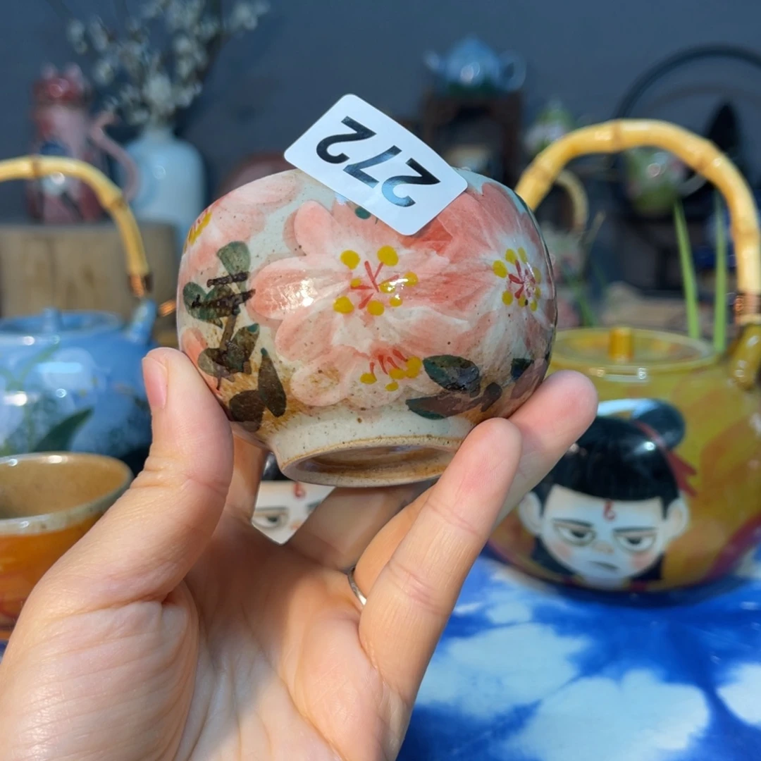 杯素浅陶瓷手工手绘