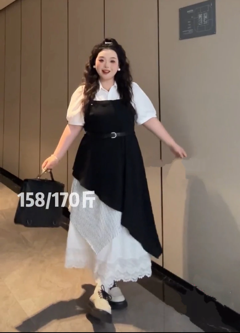 大码夏季搭配高级感三件套88091