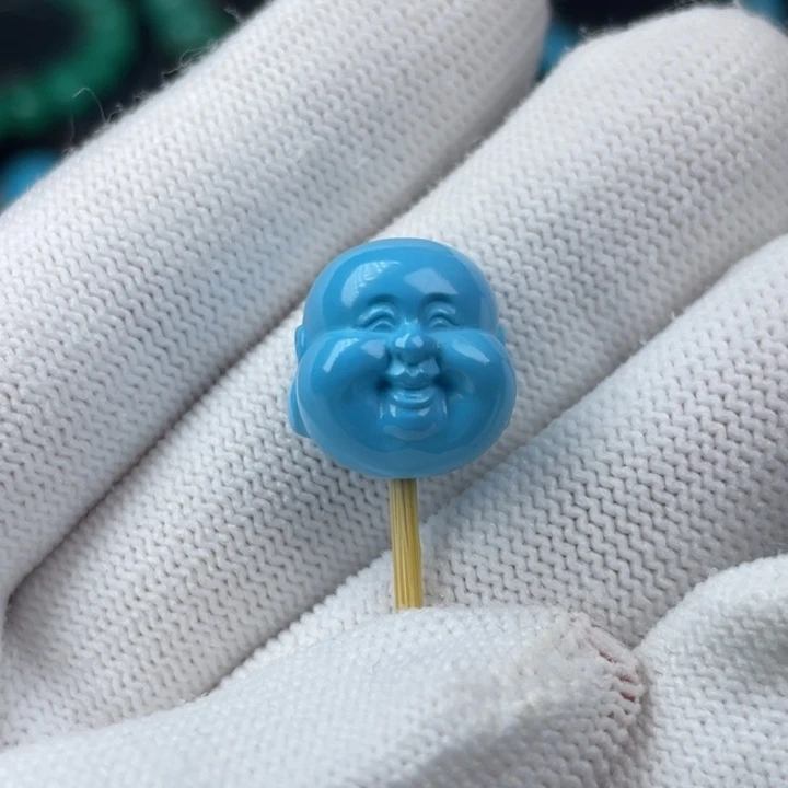 高瓷蓝15mm米勒圆珠