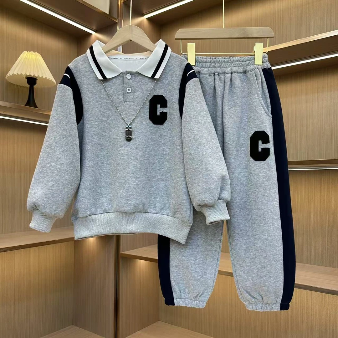 断码捡漏现货春装男女童套装中大童春款上衣亲子装休闲春秋两件套