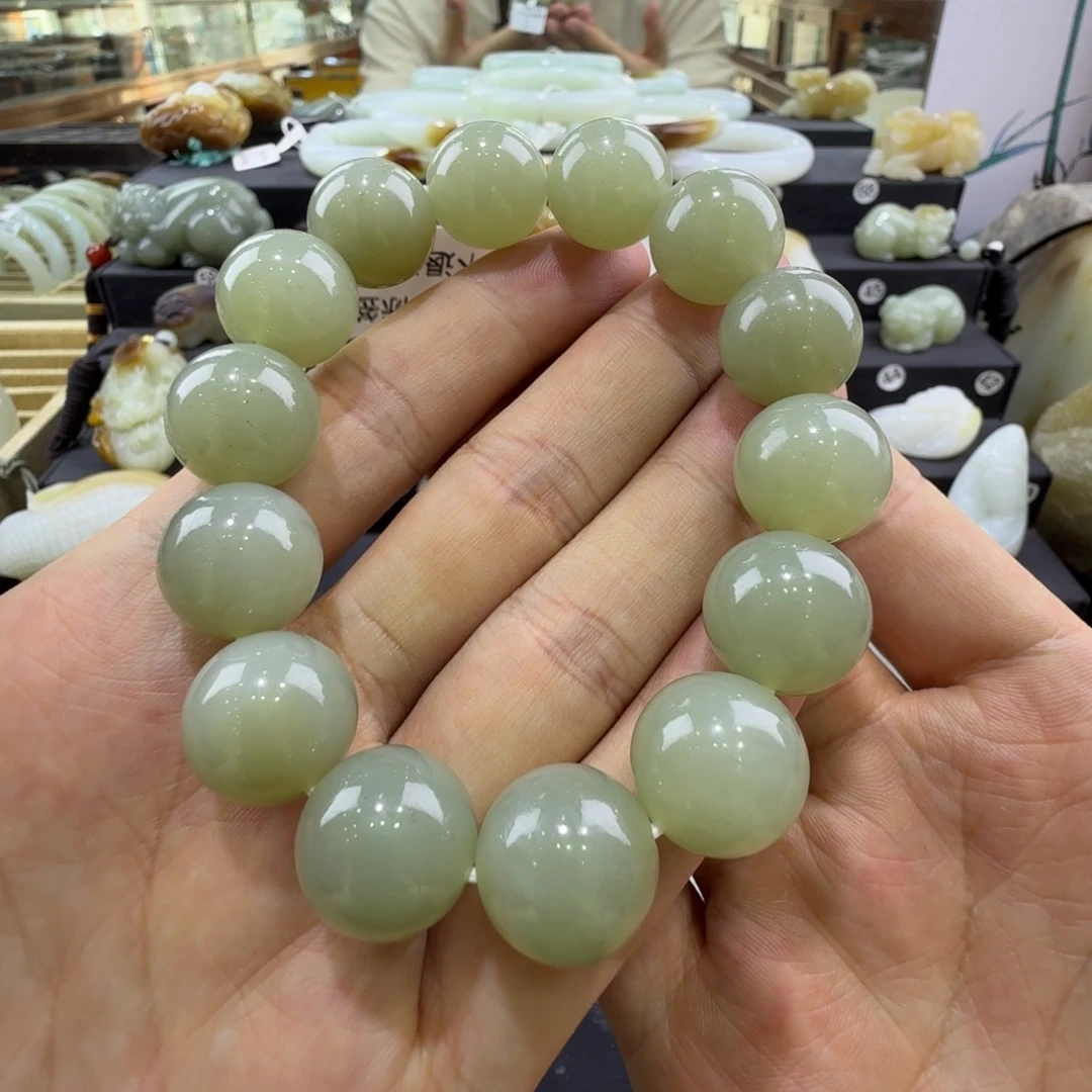 和田玉未镶嵌手串新疆和田玉手串卡16
