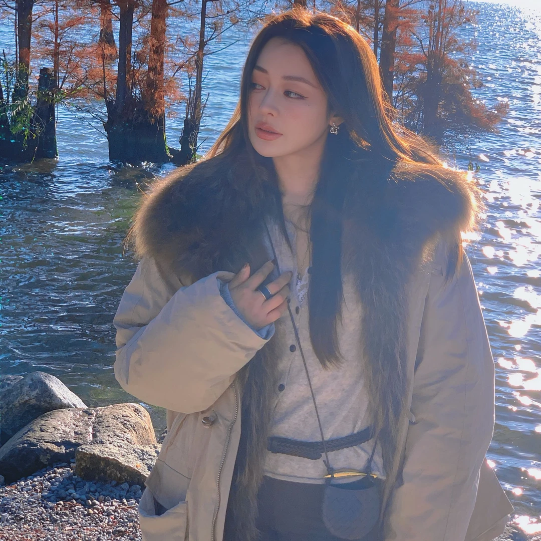 Singularity Me12A 1057 貉子毛领90白鸭绒143.7派克服羽绒服外套