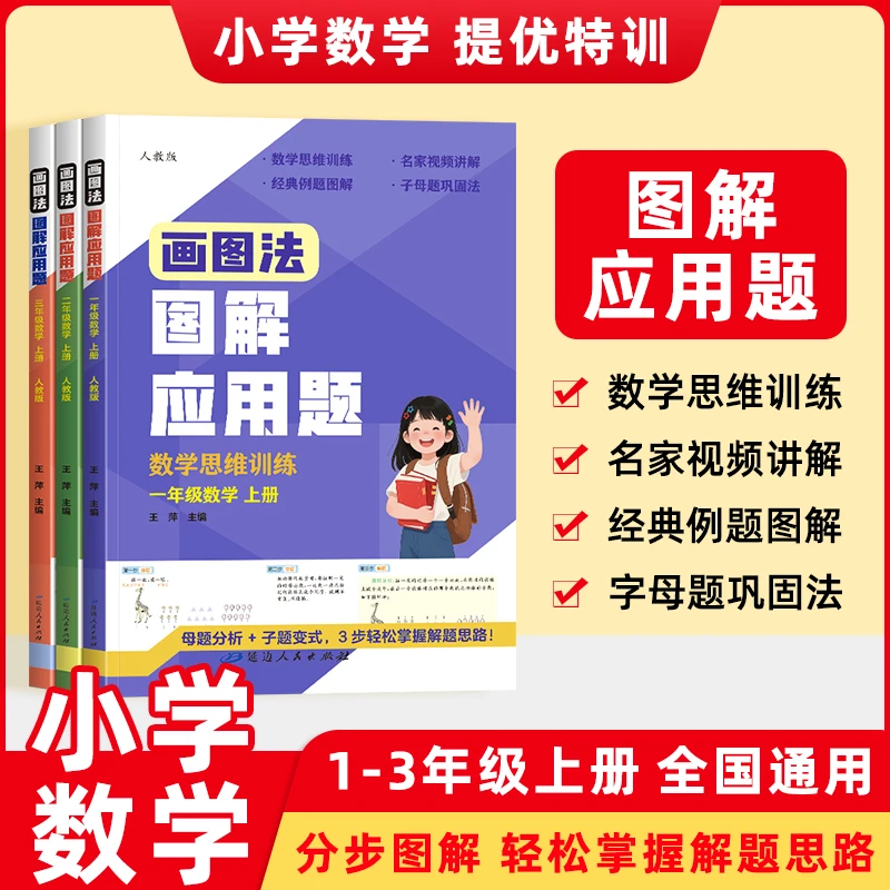2025新版 画图法图解应用题 一二三年级数学应用题思维训练人教版