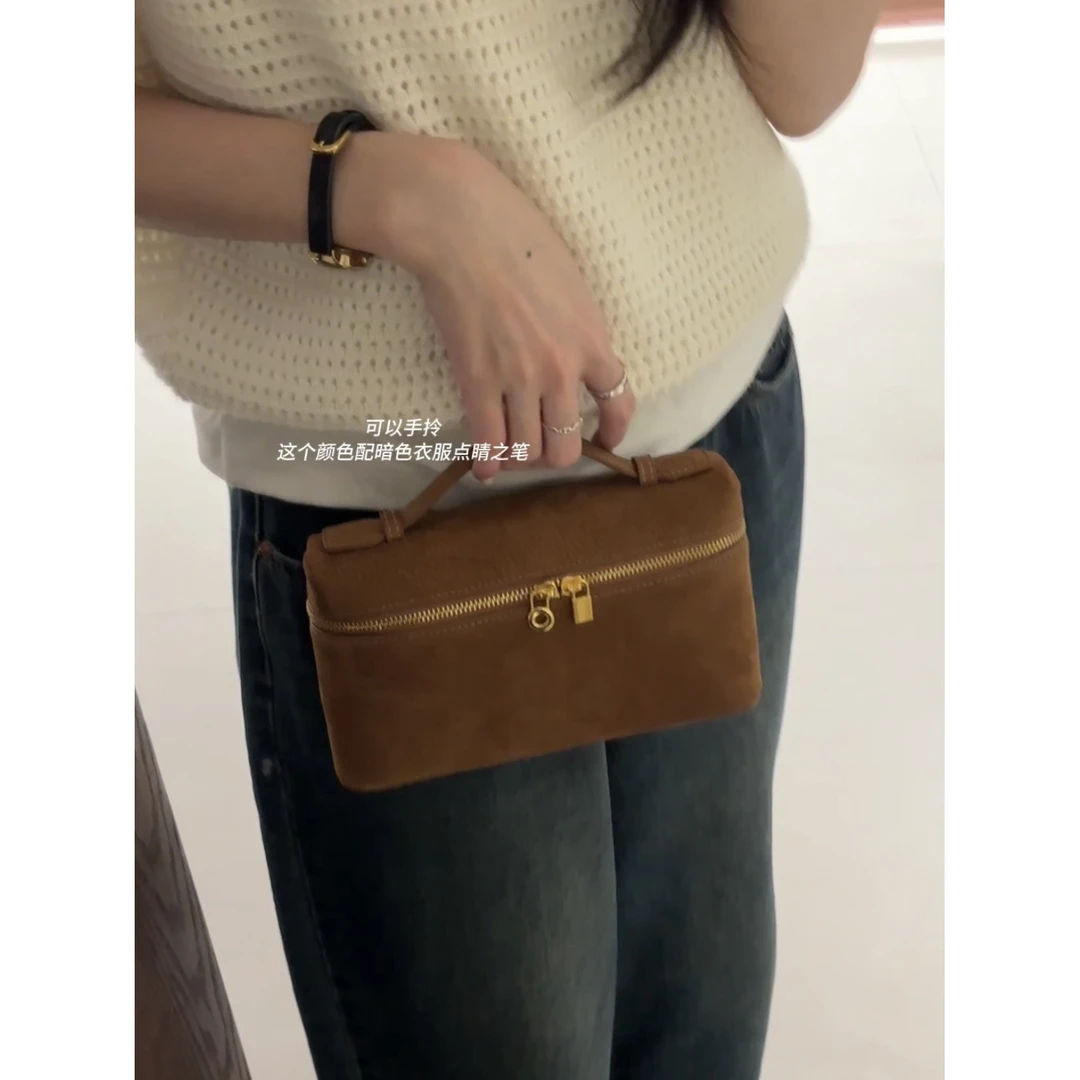 J-96099#【超高品质】很nice的一款手提单肩饭盒包~独特小众(真皮)