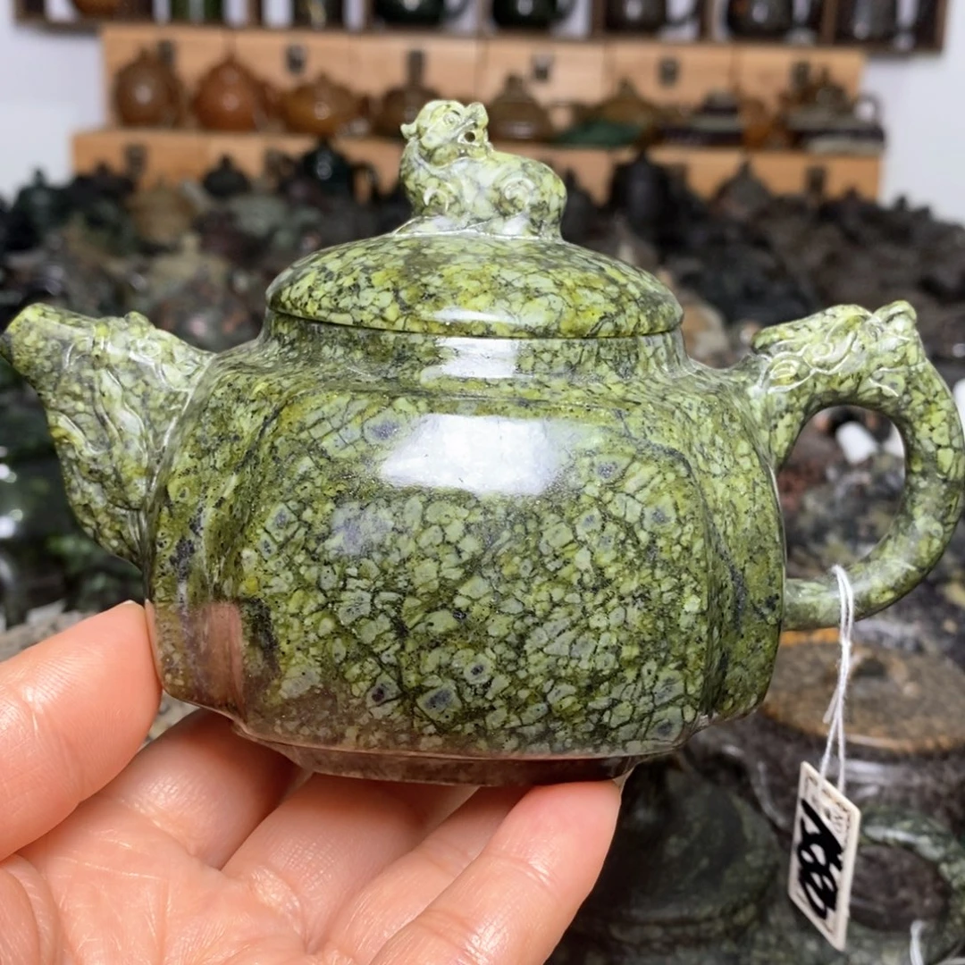 藏玉药王石蛇纹料龙尊壶260cc