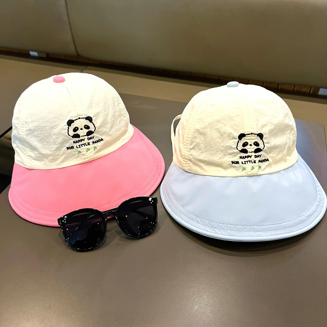 男女儿童帽子速干面料轻薄遮阳帽鸭舌帽渔夫帽大帽檐防晒帽婴儿