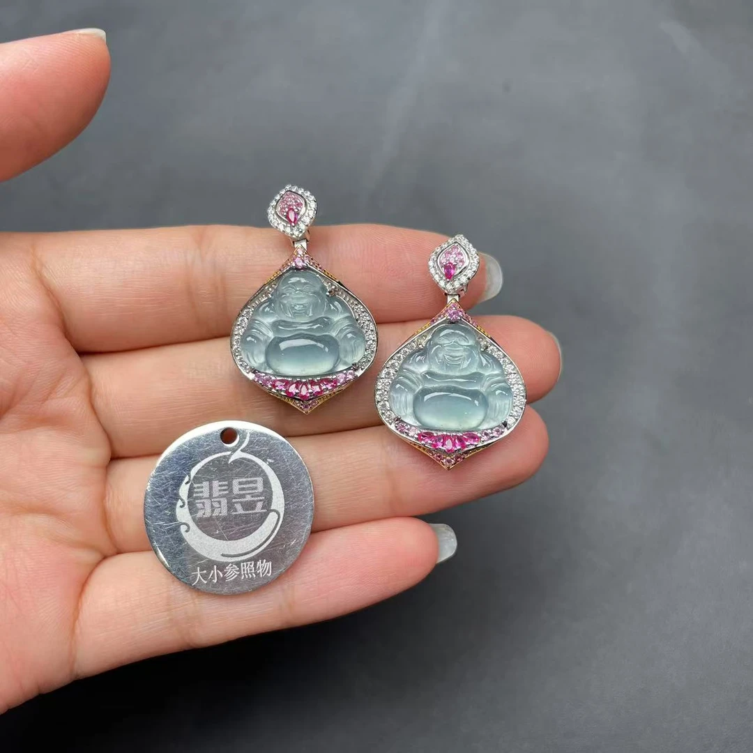 翡昱-N3-39136-617-天然A货翡翠吊坠s925银镶-多样性发其一-D