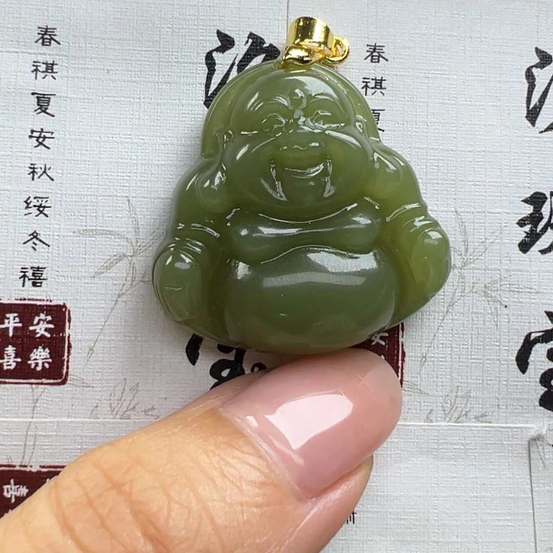 颈饰未镶嵌和田玉30尺寸佛公，微包容，考虑好再拍