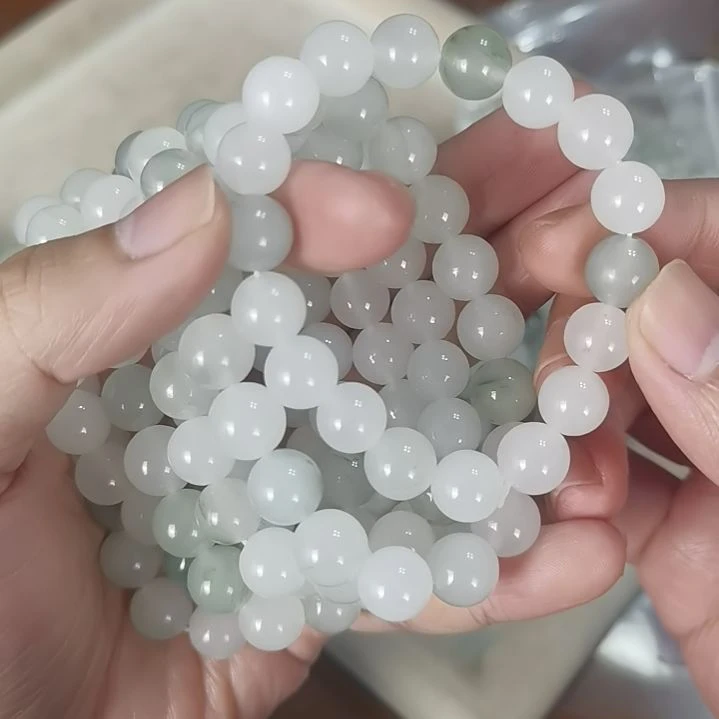 石英质玉手链未镶嵌天山翠10mm圆珠