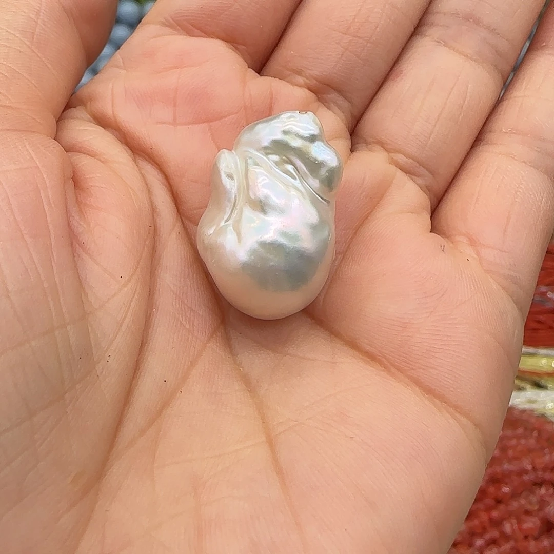 玛瑙/玉髓合金珠宝半成品珍珠15-20mm一颗