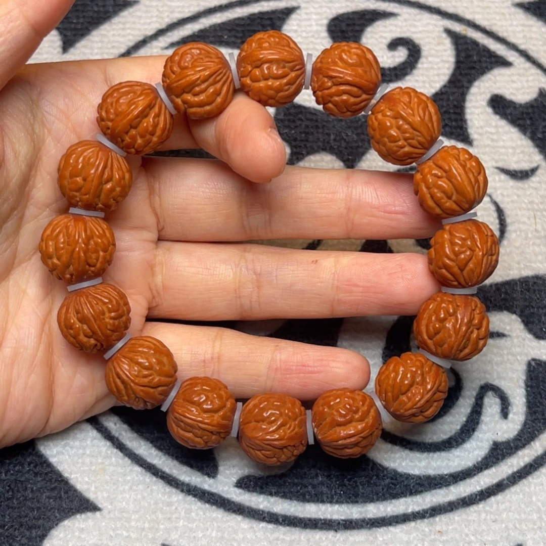 桃核手串龙纹桃核