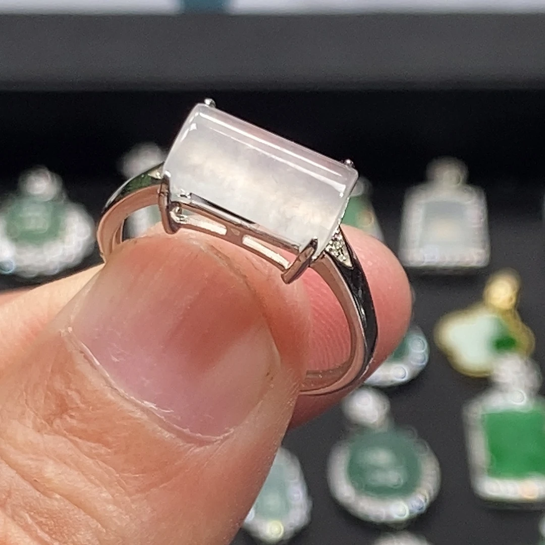 翡翠银S925镶嵌戒指