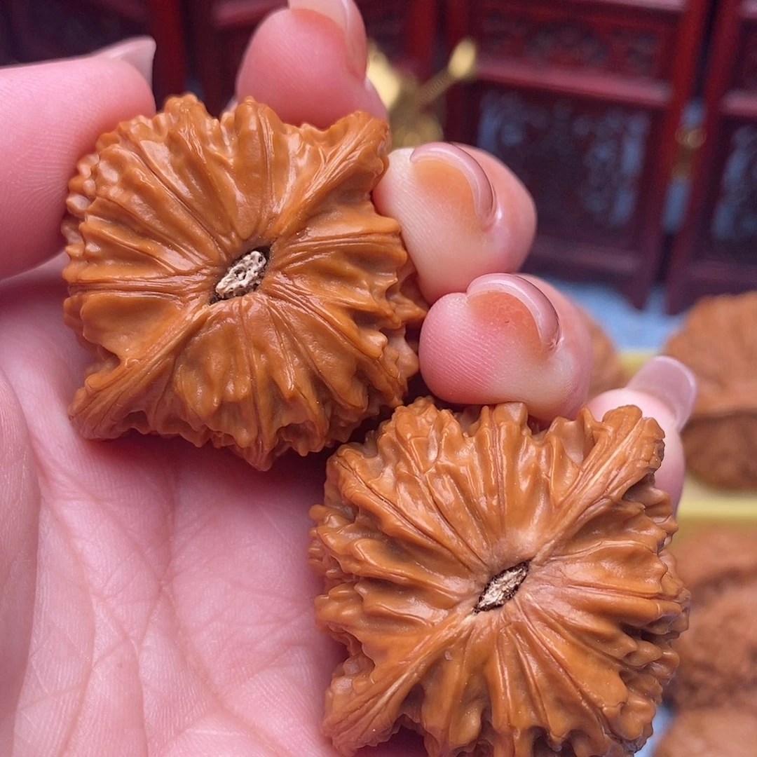 文玩核桃把件42.5全品绝配山地石子磨