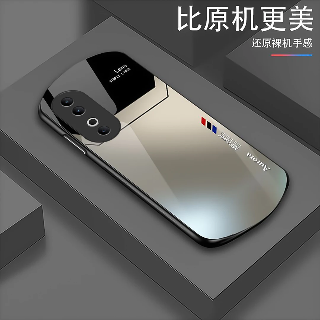 【vivo S19】宝马渐变椭圆玻璃手机壳 高颜值超薄防摔刮