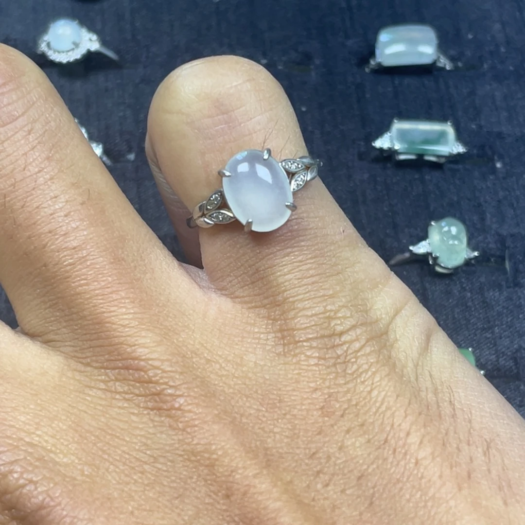 翡翠银S925镶嵌戒指