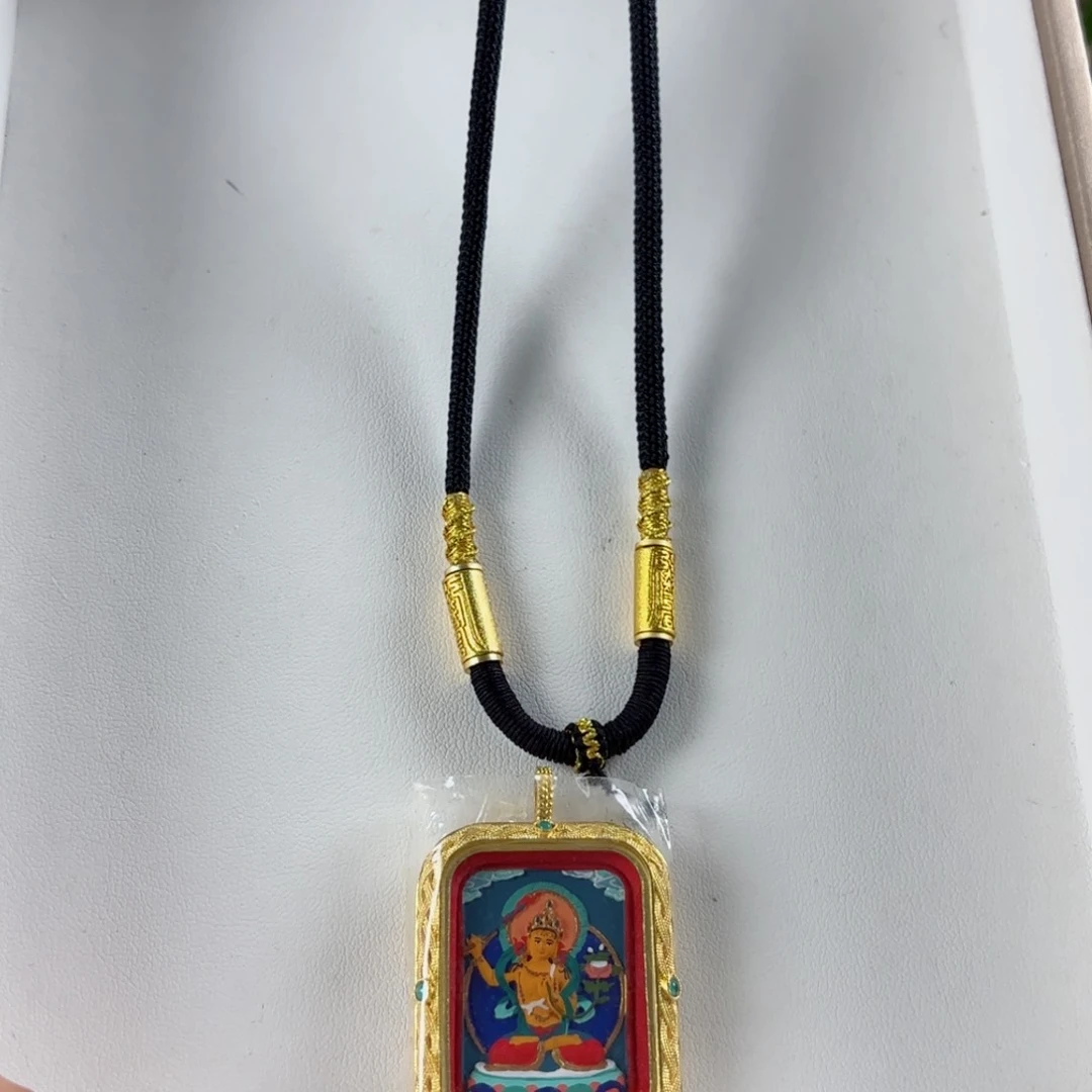 泥塑半**年装裱画文殊菩萨