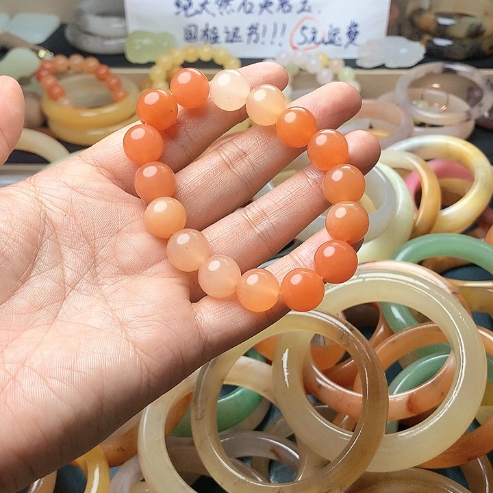 石英质玉（黄龙玉）未镶嵌手镯