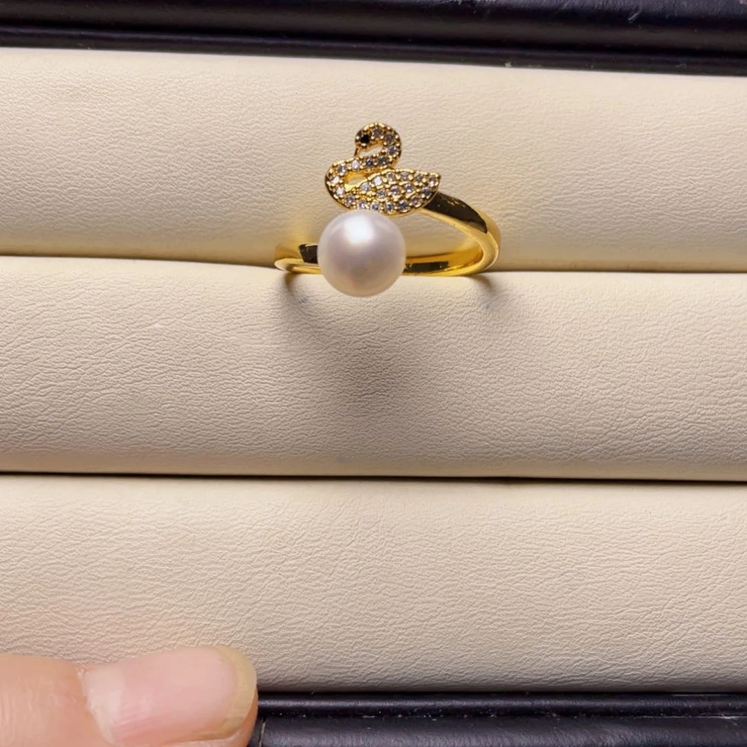 银S925镶嵌淡水珍珠珍珠首饰