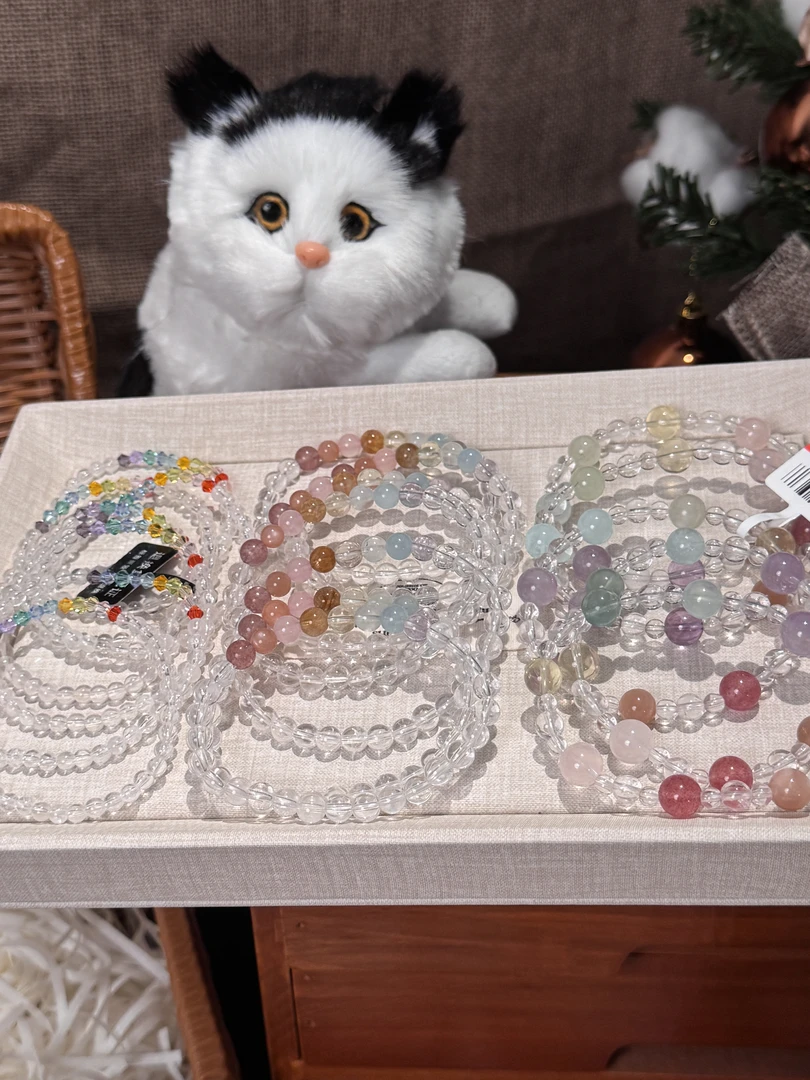 彩虹小众饰品水晶手串饰品原创小众设计均有瑕疵多样性发介意勿拍