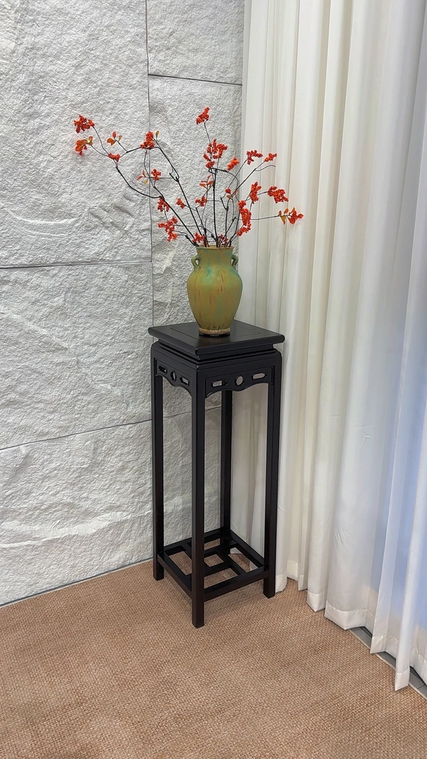 中式创意简约室内花架架子客厅落地花台吊兰架古竹置物架多层装饰