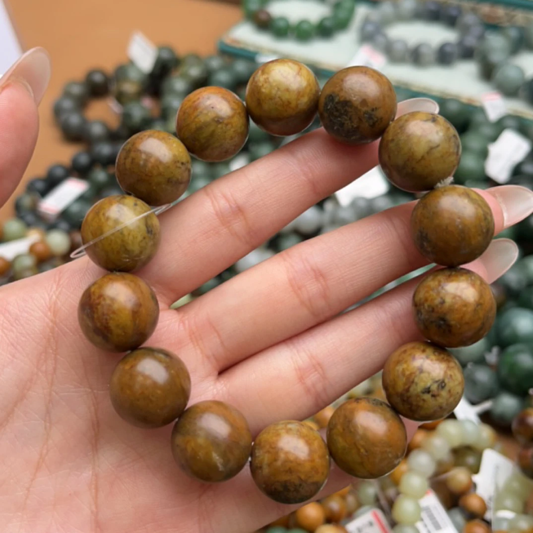 和田玉手串1222d拍一发一